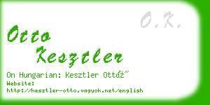 otto kesztler business card